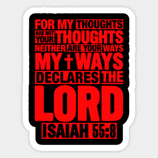 Isaiah 55:8 Sticker